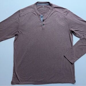 Free Fly Long Sleeve Henley Shirt Mens Size Medium Blush Pink Bamboo Preppy